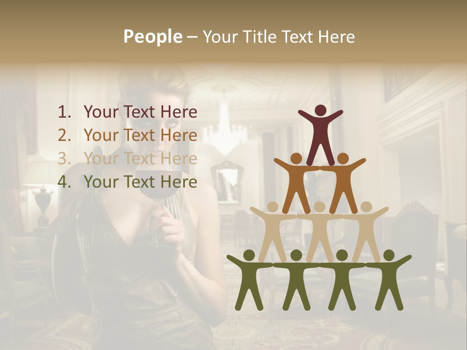 Female Fashion Table PowerPoint Template