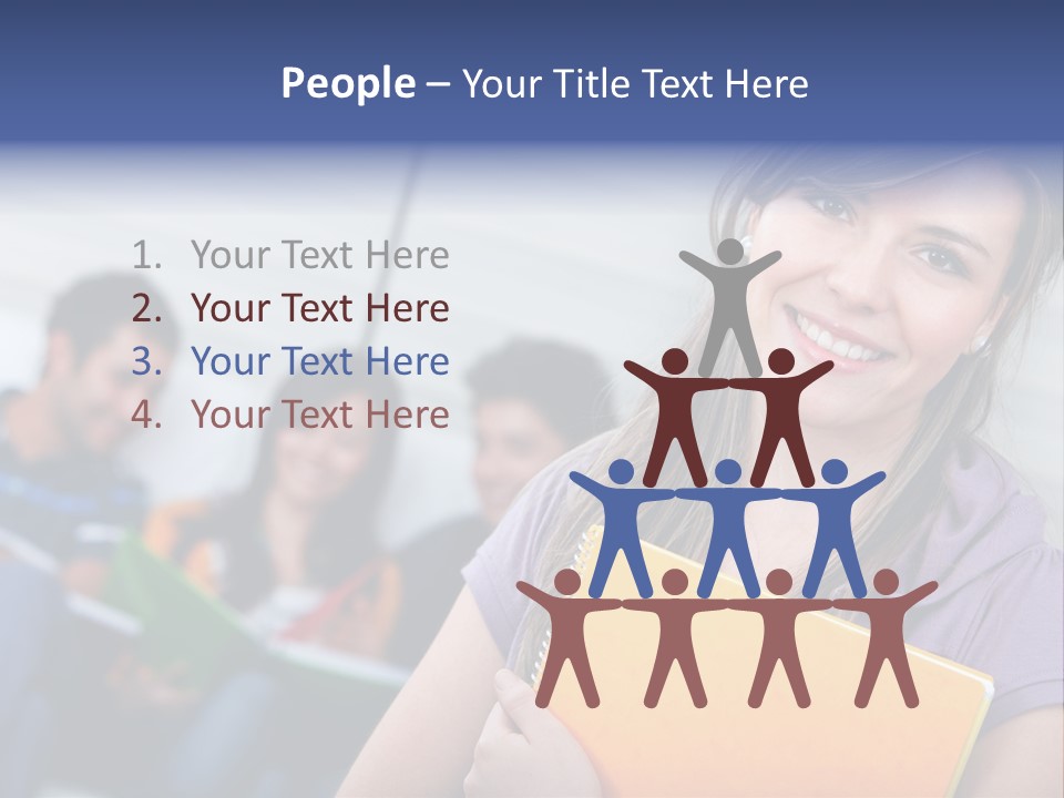 Attractive Person Team PowerPoint Template