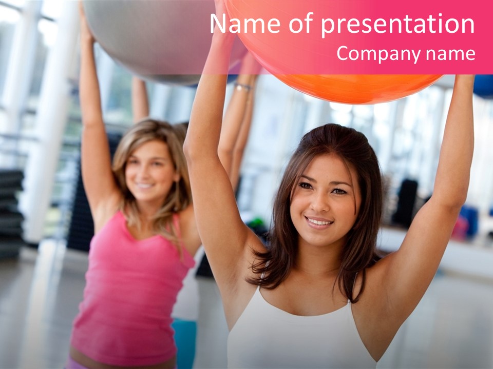 Women Beautiful Group PowerPoint Template