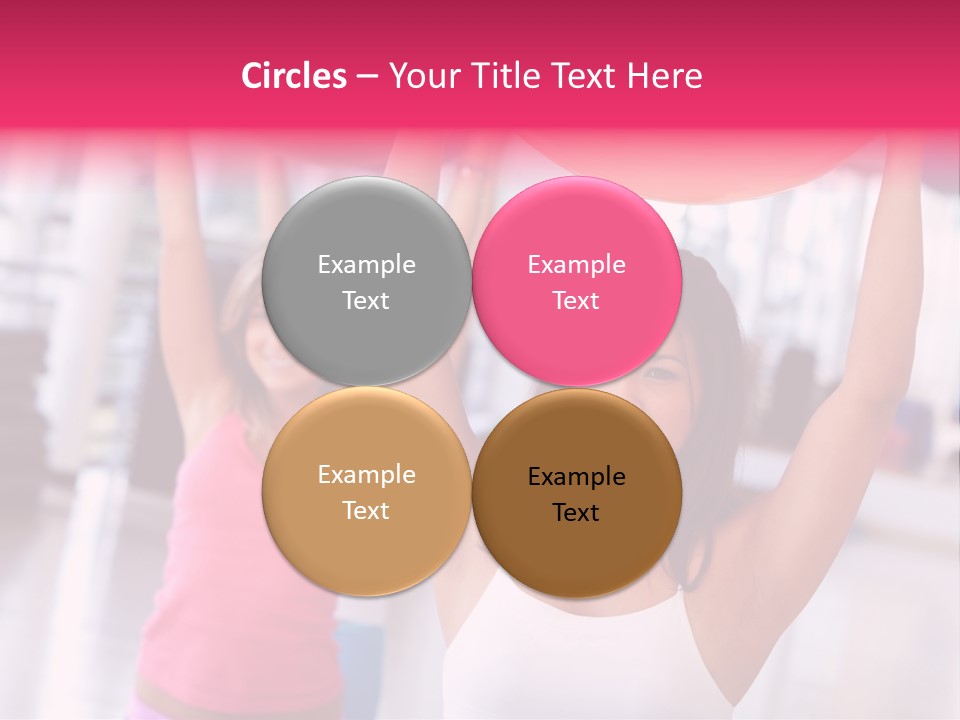 Women Beautiful Group PowerPoint Template