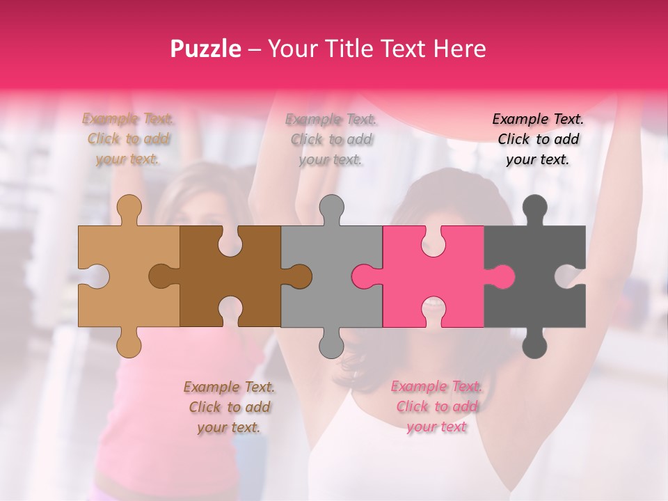 Women Beautiful Group PowerPoint Template