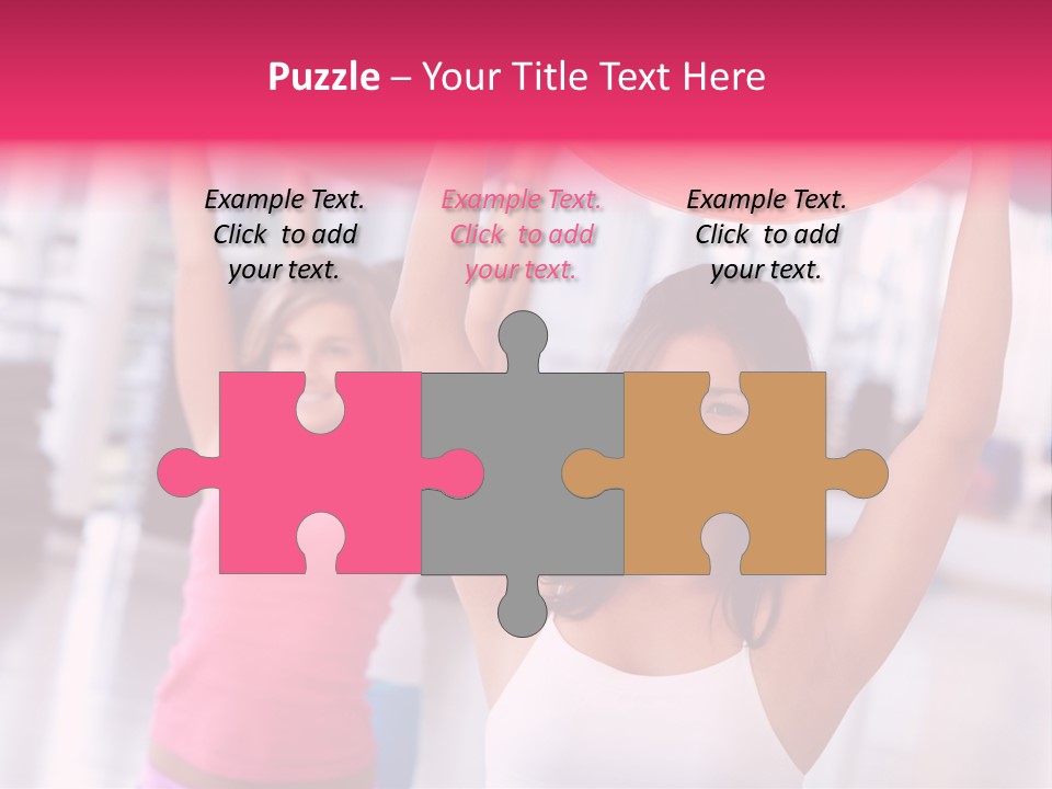 Women Beautiful Group PowerPoint Template