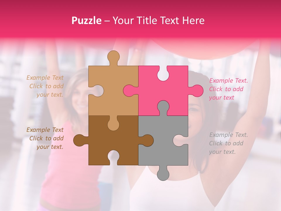 Women Beautiful Group PowerPoint Template