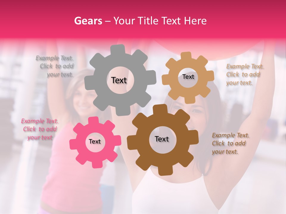 Women Beautiful Group PowerPoint Template