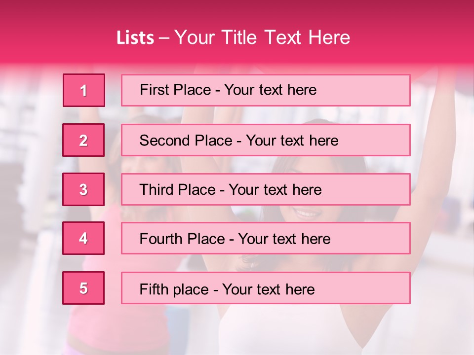 Women Beautiful Group PowerPoint Template