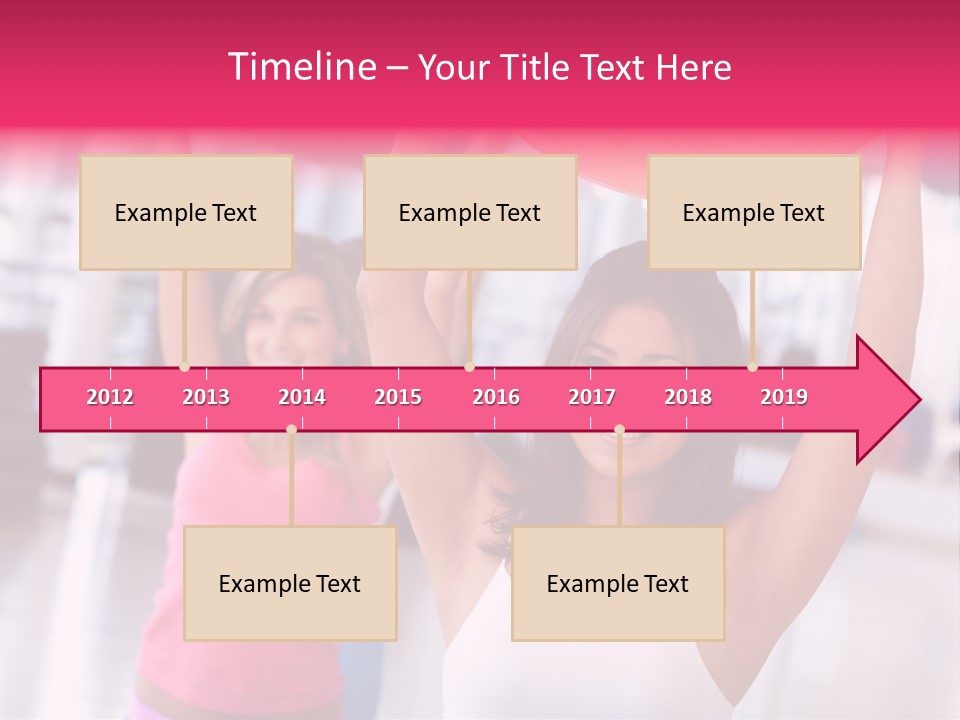 Women Beautiful Group PowerPoint Template