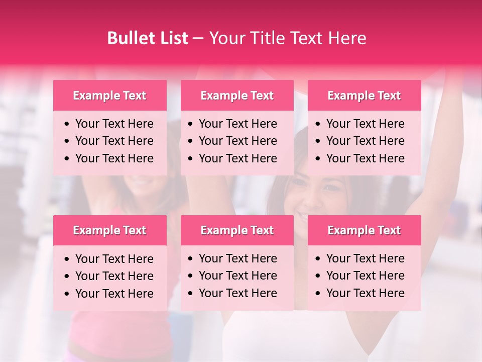 Women Beautiful Group PowerPoint Template