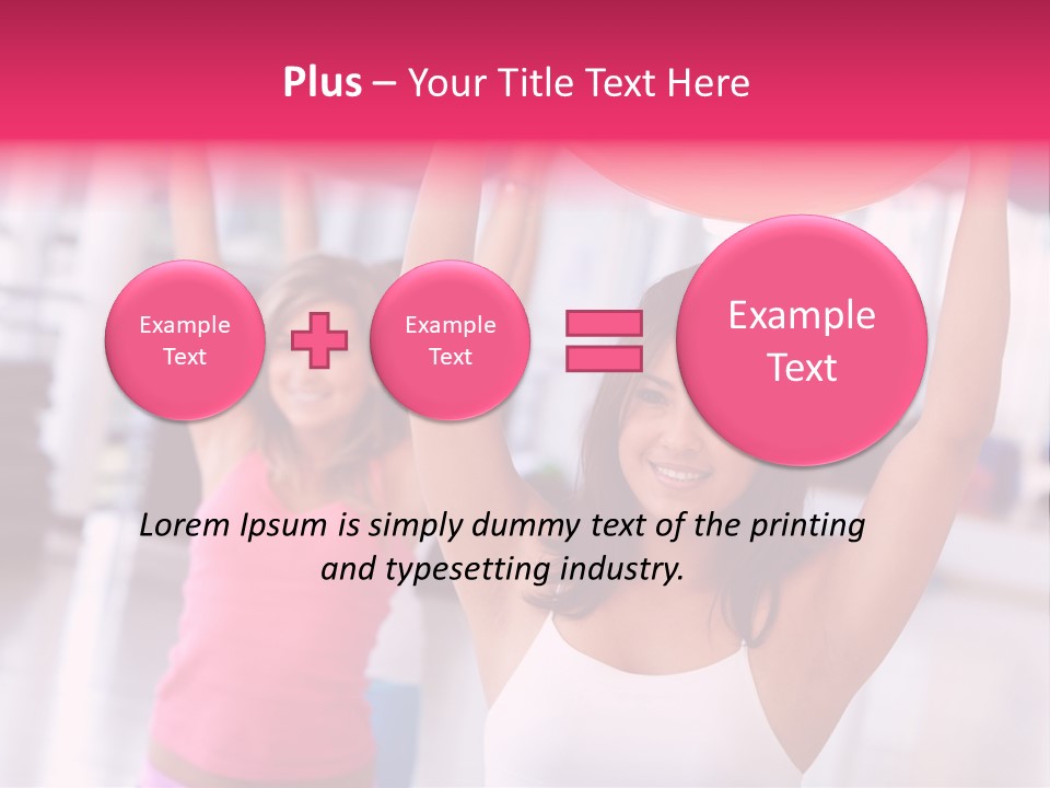 Women Beautiful Group PowerPoint Template