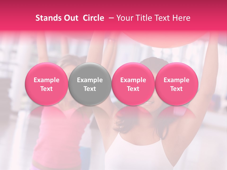 Women Beautiful Group PowerPoint Template