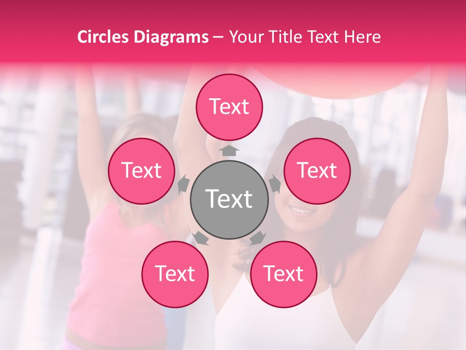 Women Beautiful Group PowerPoint Template