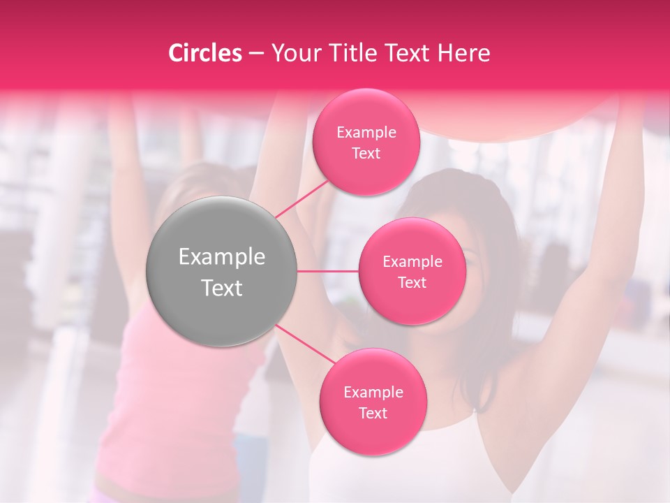 Women Beautiful Group PowerPoint Template