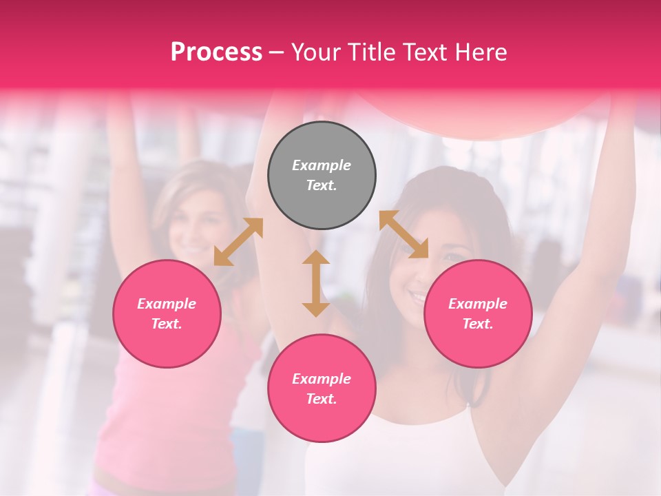 Women Beautiful Group PowerPoint Template
