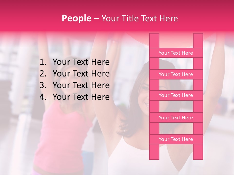 Women Beautiful Group PowerPoint Template