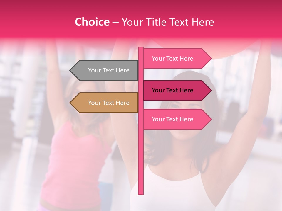 Women Beautiful Group PowerPoint Template