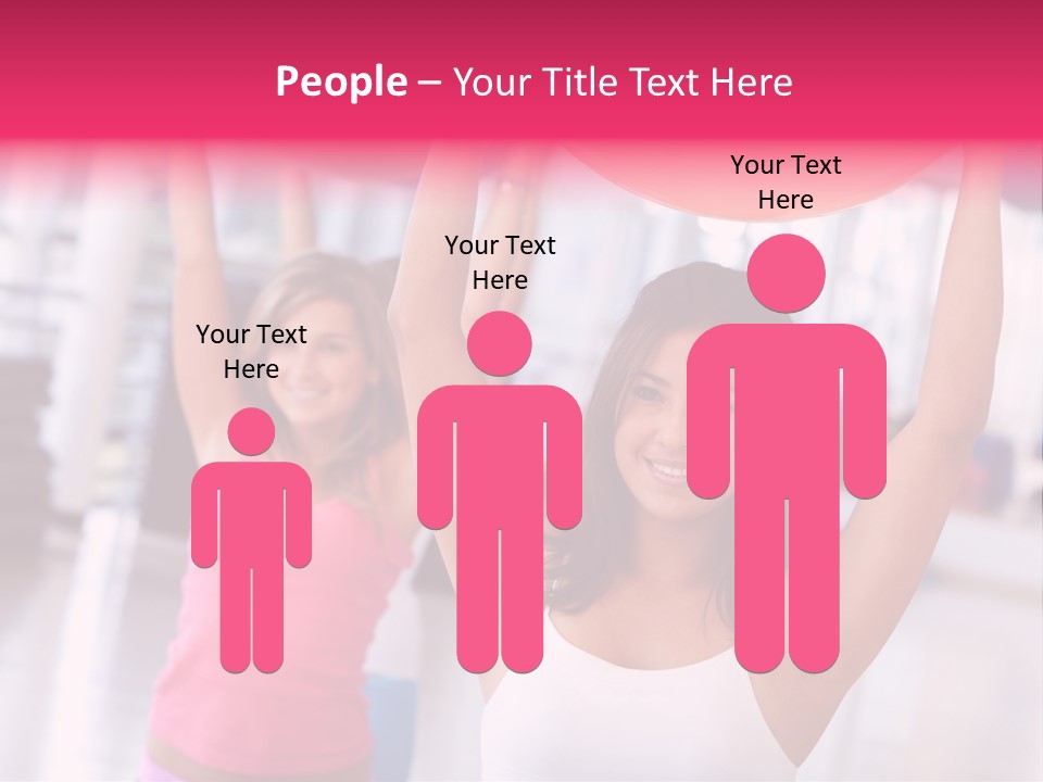 Women Beautiful Group PowerPoint Template