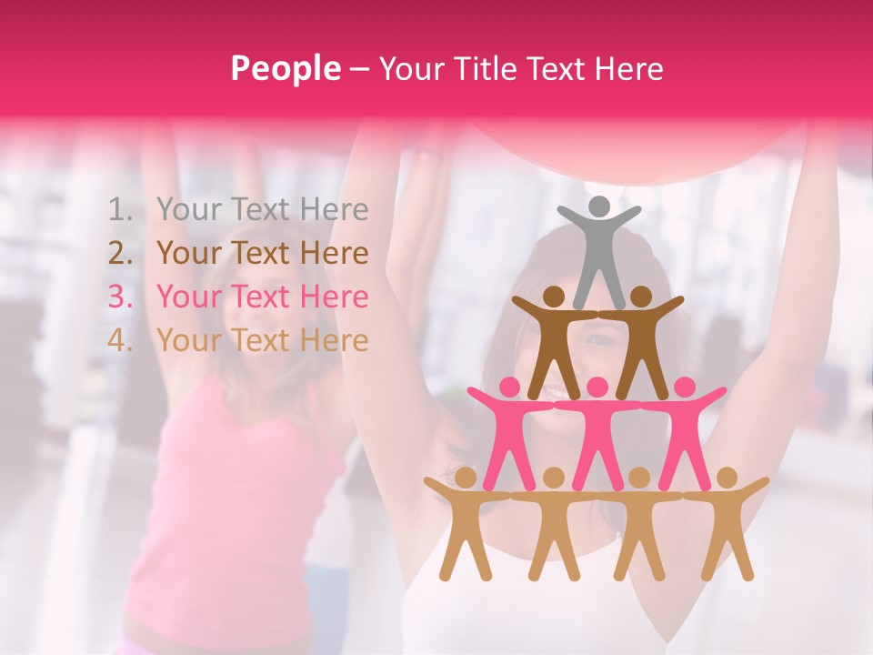 Women Beautiful Group PowerPoint Template