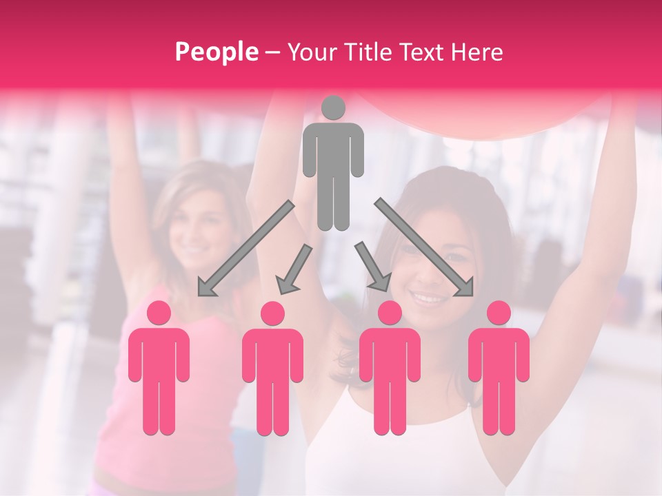 Women Beautiful Group PowerPoint Template