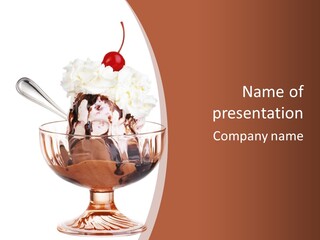 Sweet Food Glass Dish PowerPoint Template