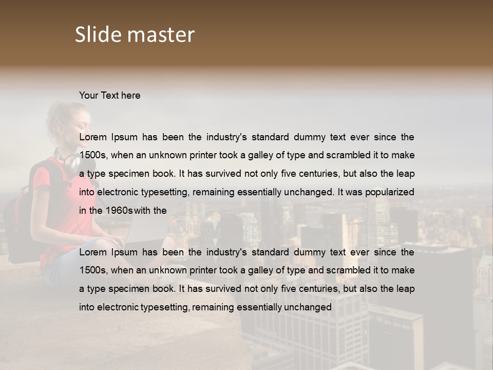Panorama Computer Beauty PowerPoint Template