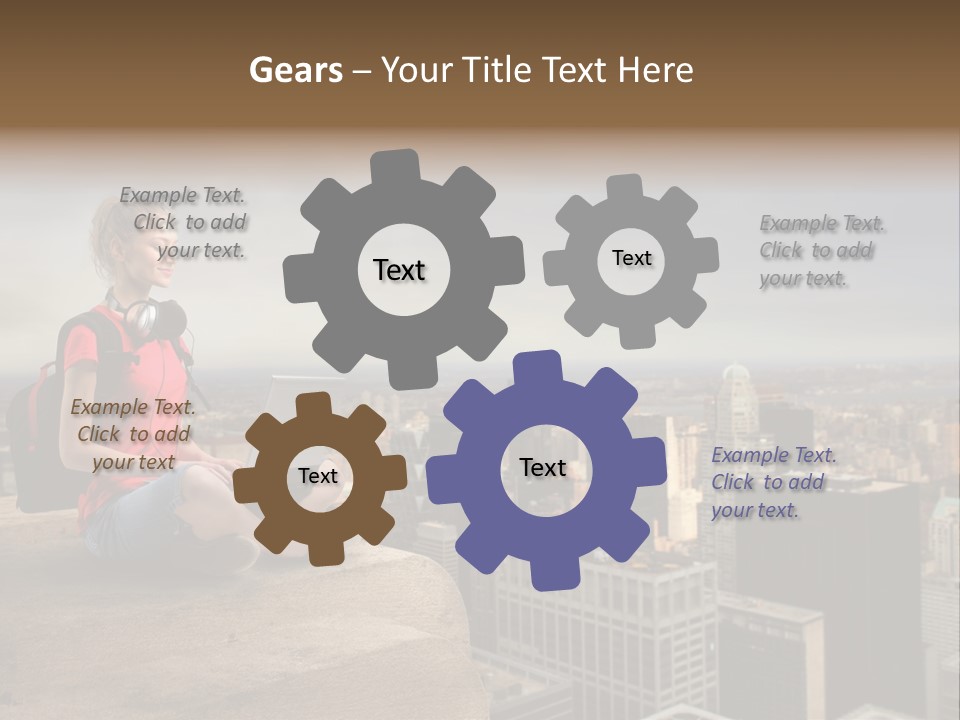 Panorama Computer Beauty PowerPoint Template