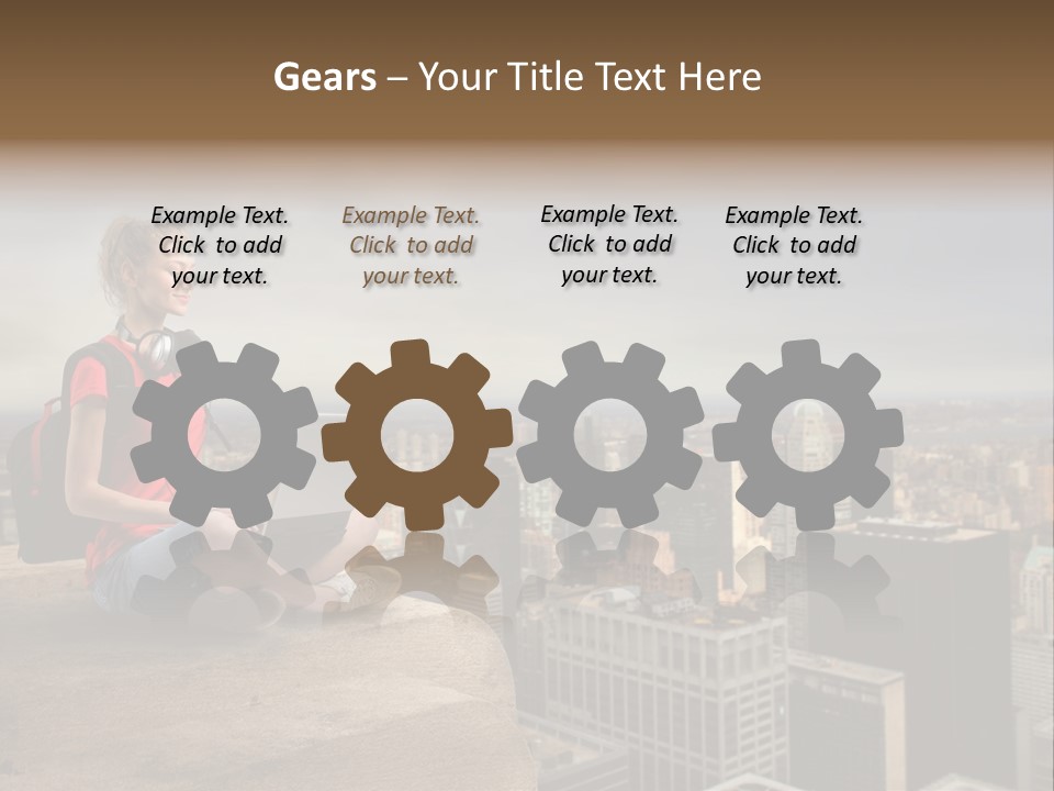 Panorama Computer Beauty PowerPoint Template