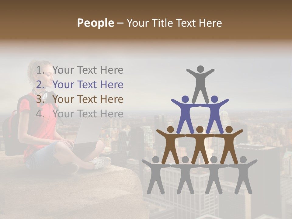 Panorama Computer Beauty PowerPoint Template