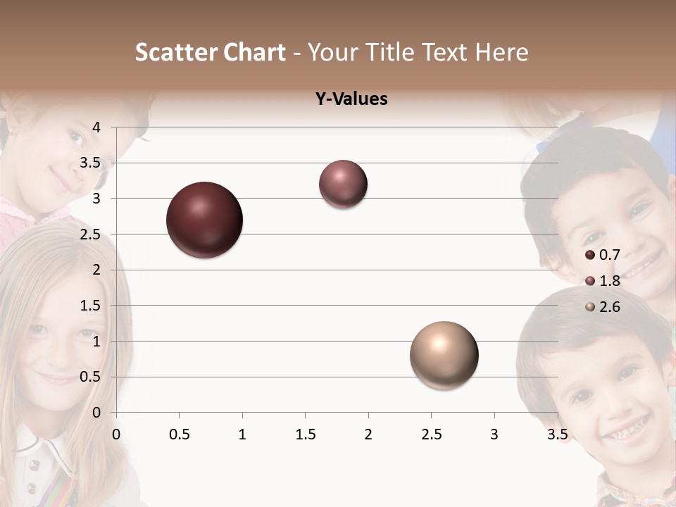 A Group Of Children With A White Background PowerPoint Template