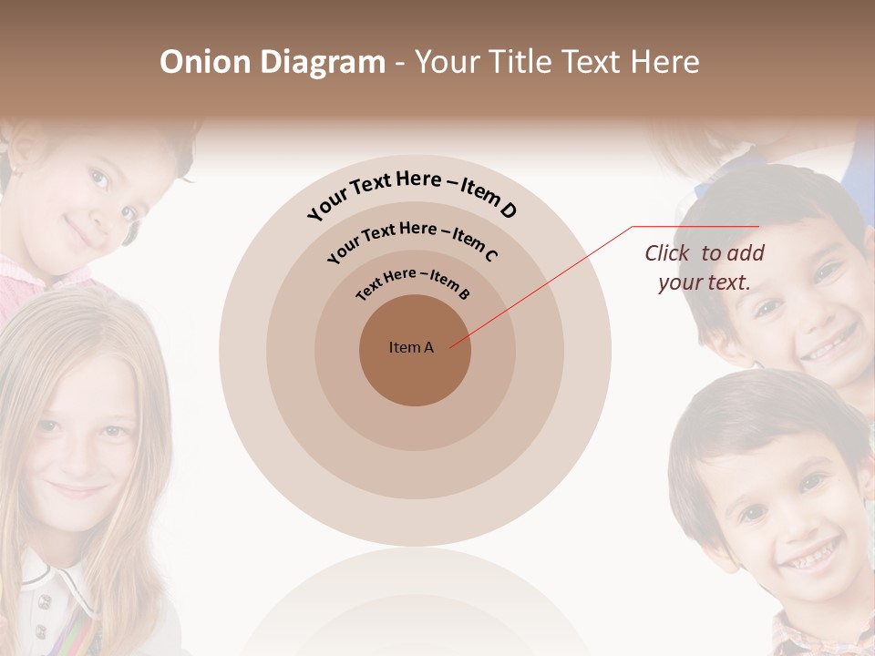 A Group Of Children With A White Background PowerPoint Template