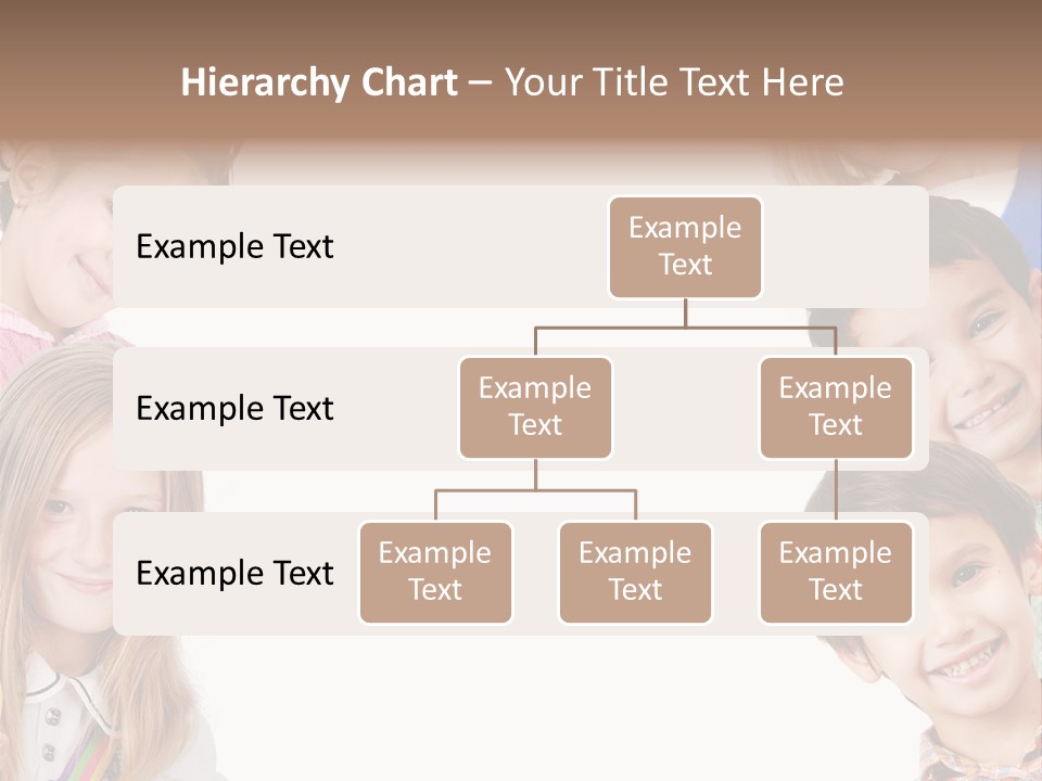 A Group Of Children With A White Background PowerPoint Template