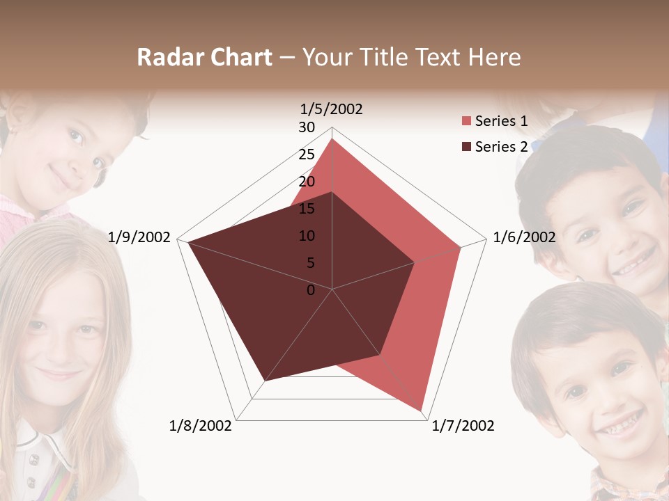 A Group Of Children With A White Background PowerPoint Template