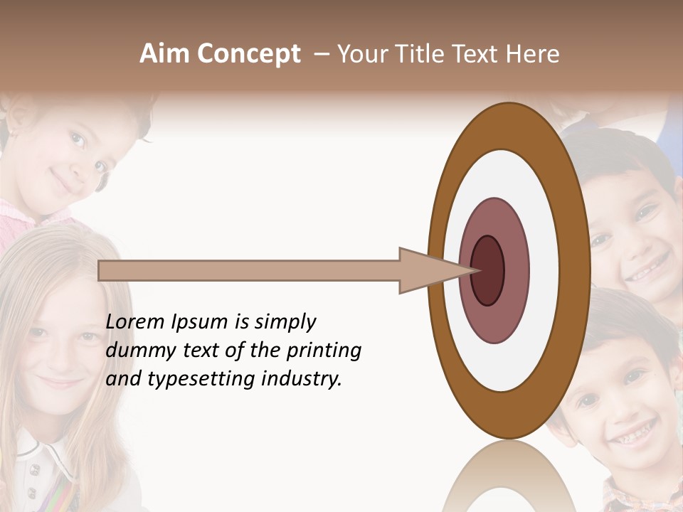 A Group Of Children With A White Background PowerPoint Template