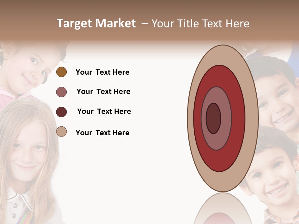 A Group Of Children With A White Background PowerPoint Template