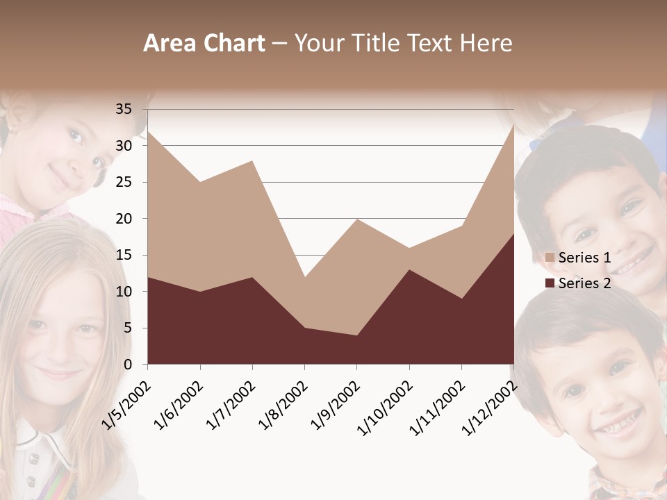 A Group Of Children With A White Background PowerPoint Template