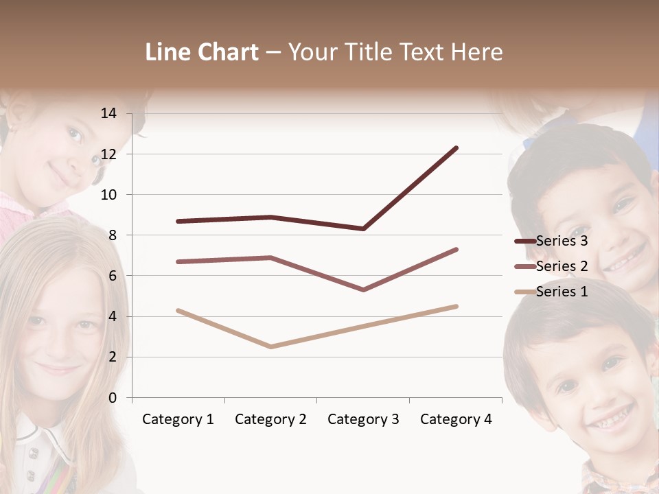 A Group Of Children With A White Background PowerPoint Template