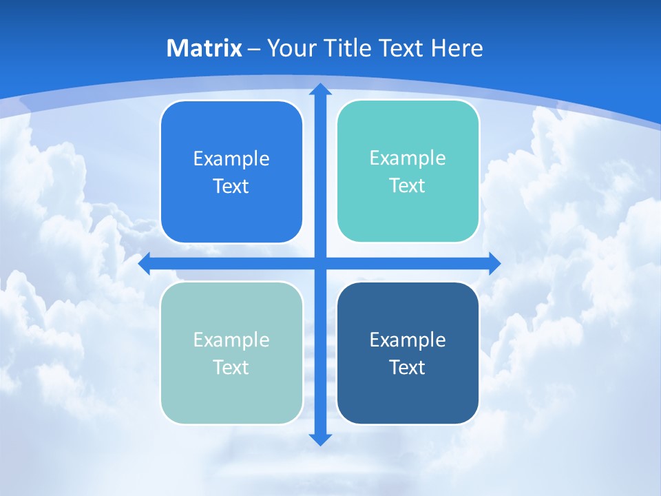 A Stairway Leading To The Sky With Clouds In The Background PowerPoint Template