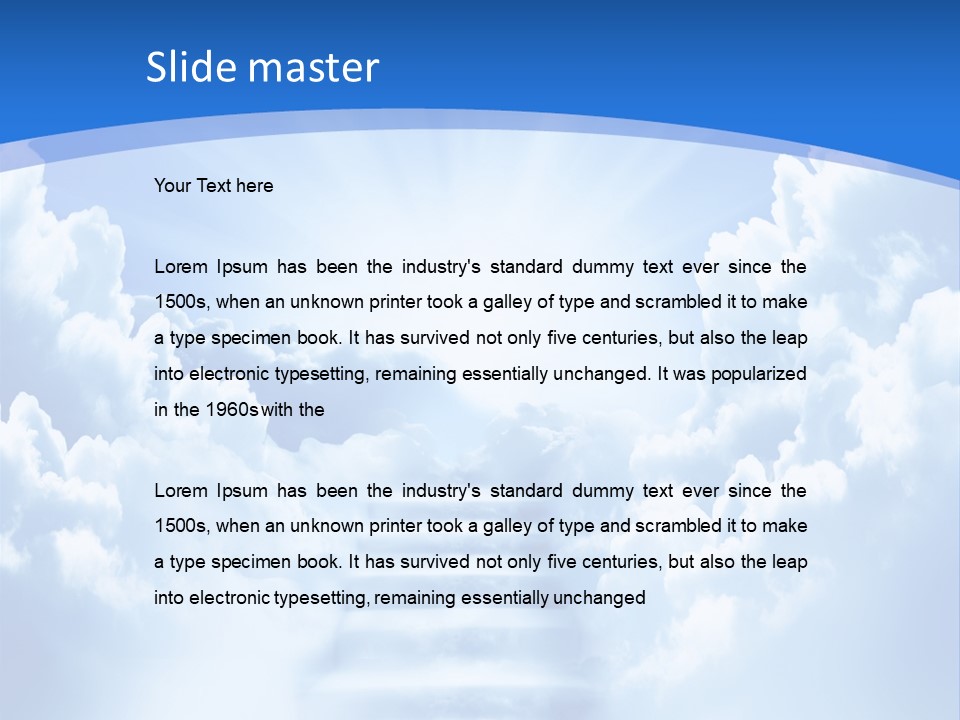 A Stairway Leading To The Sky With Clouds In The Background PowerPoint Template