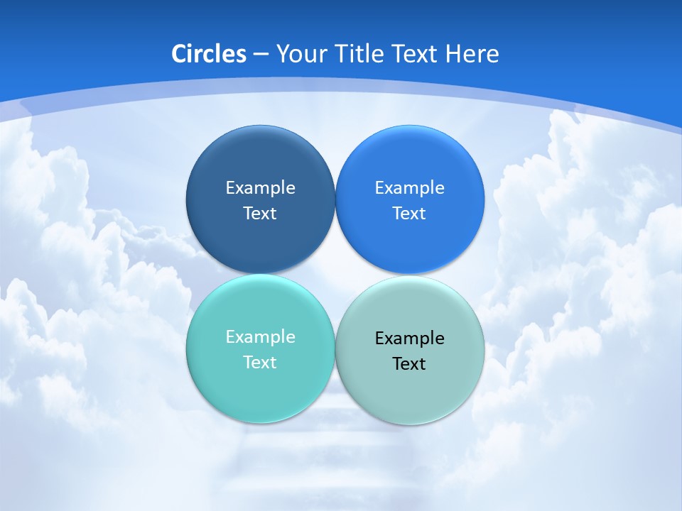 A Stairway Leading To The Sky With Clouds In The Background PowerPoint Template