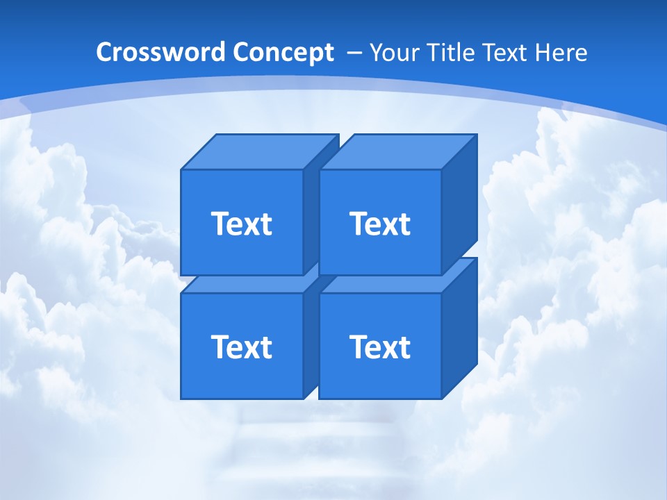 A Stairway Leading To The Sky With Clouds In The Background PowerPoint Template