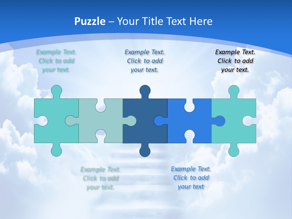A Stairway Leading To The Sky With Clouds In The Background PowerPoint Template