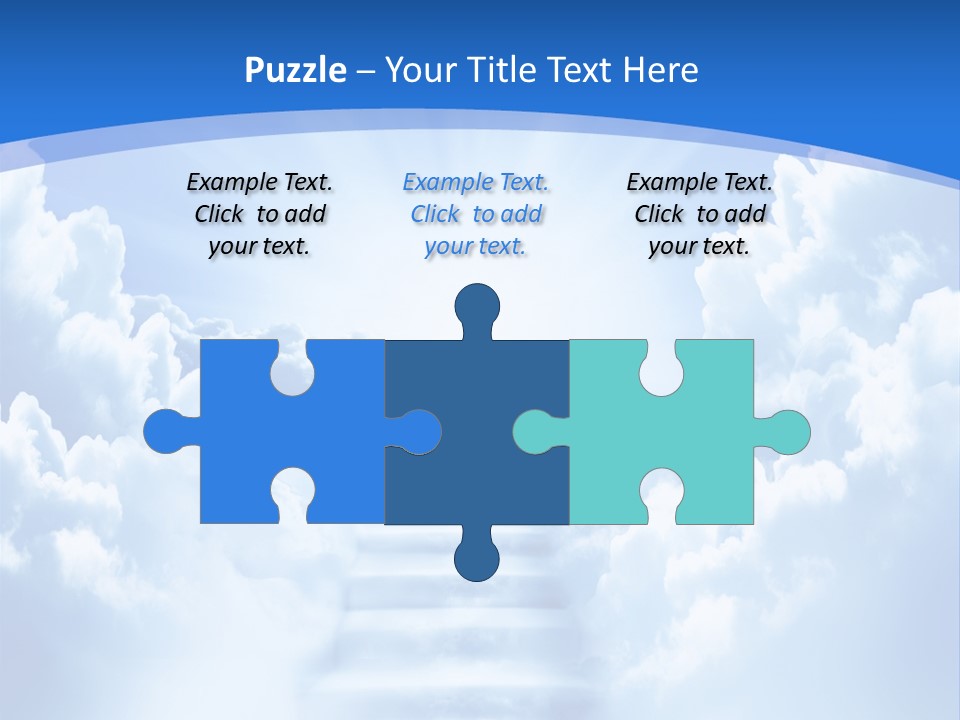 A Stairway Leading To The Sky With Clouds In The Background PowerPoint Template