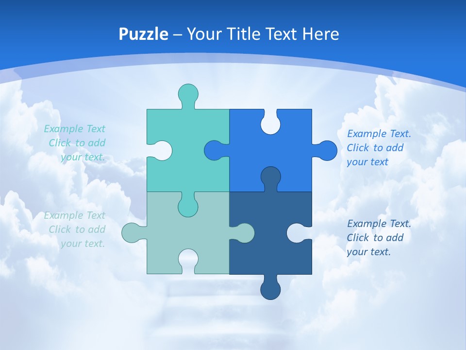 A Stairway Leading To The Sky With Clouds In The Background PowerPoint Template