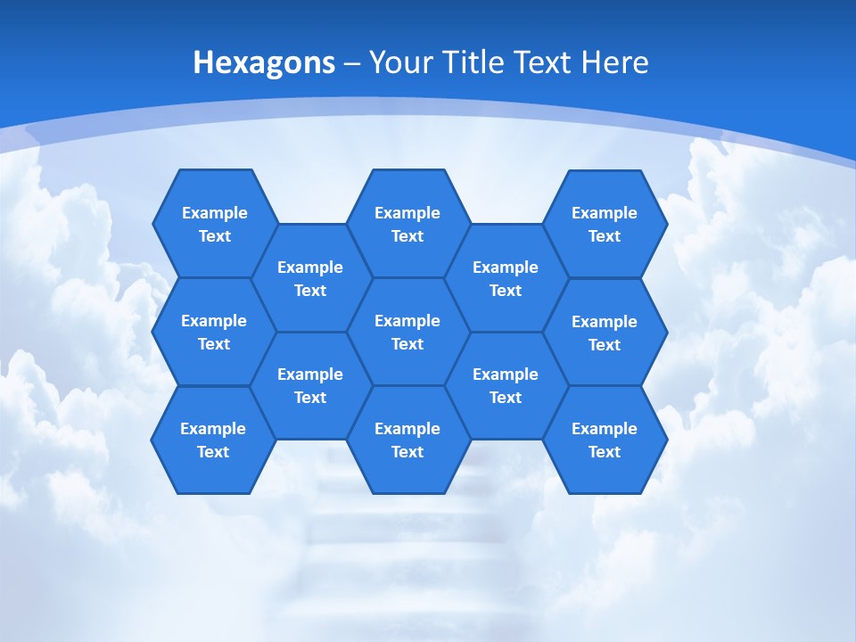 A Stairway Leading To The Sky With Clouds In The Background PowerPoint Template