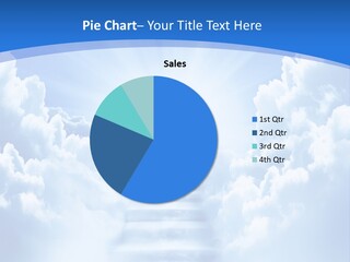 A Stairway Leading To The Sky With Clouds In The Background PowerPoint Template