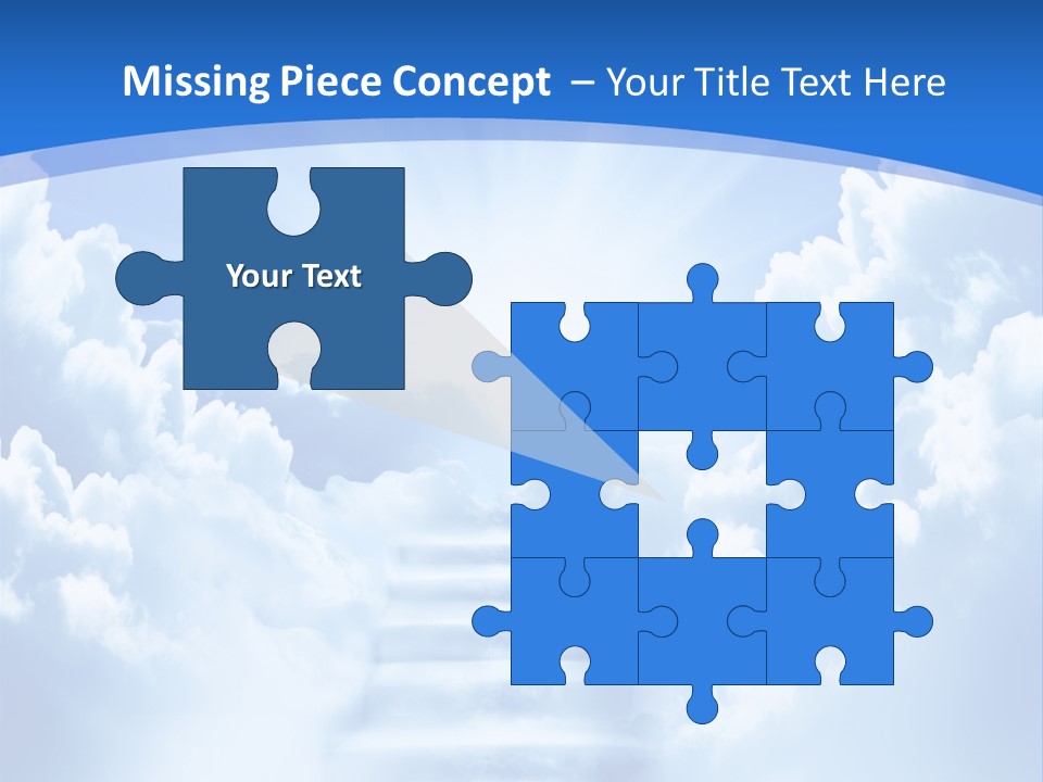 A Stairway Leading To The Sky With Clouds In The Background PowerPoint Template