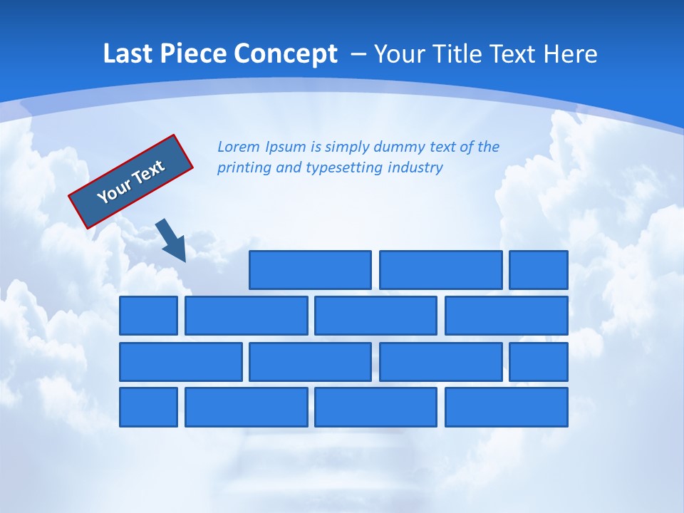 A Stairway Leading To The Sky With Clouds In The Background PowerPoint Template
