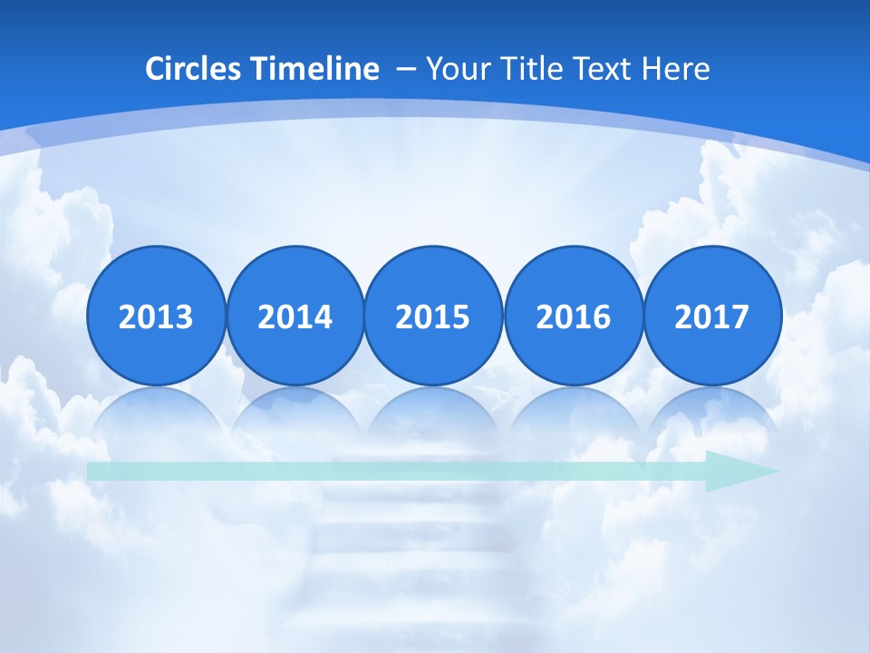 A Stairway Leading To The Sky With Clouds In The Background PowerPoint Template