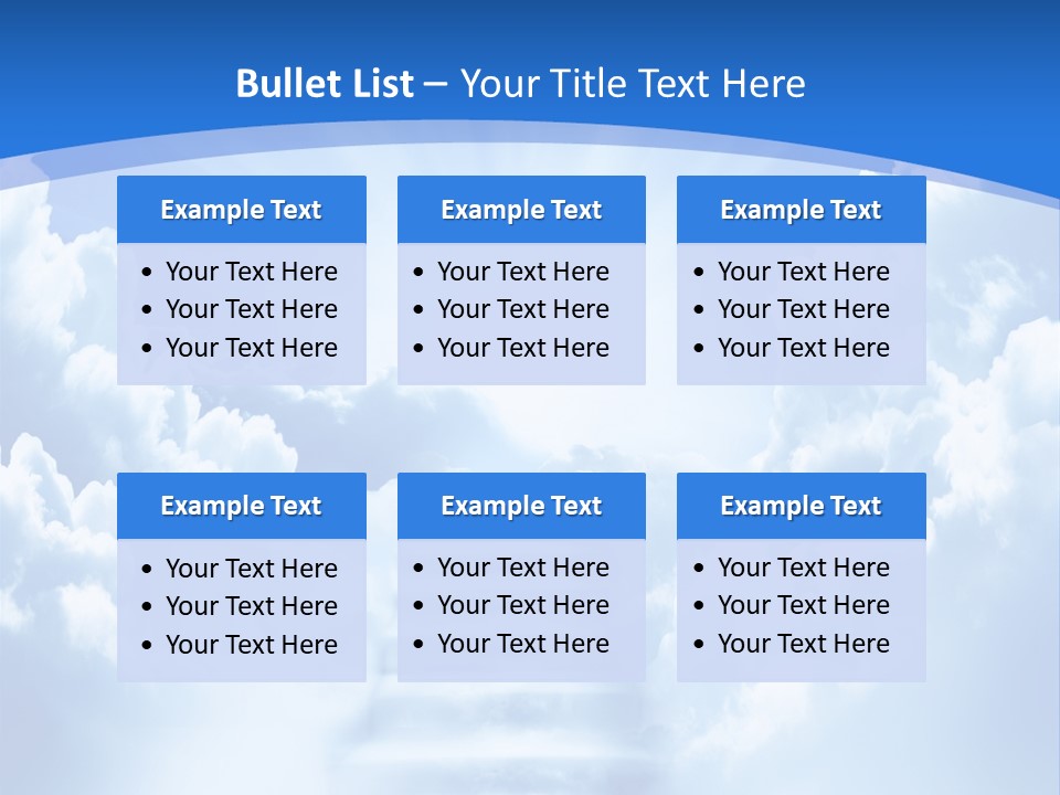 A Stairway Leading To The Sky With Clouds In The Background PowerPoint Template