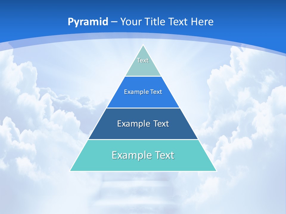 A Stairway Leading To The Sky With Clouds In The Background PowerPoint Template