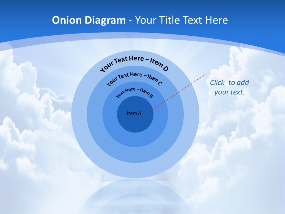 A Stairway Leading To The Sky With Clouds In The Background PowerPoint Template