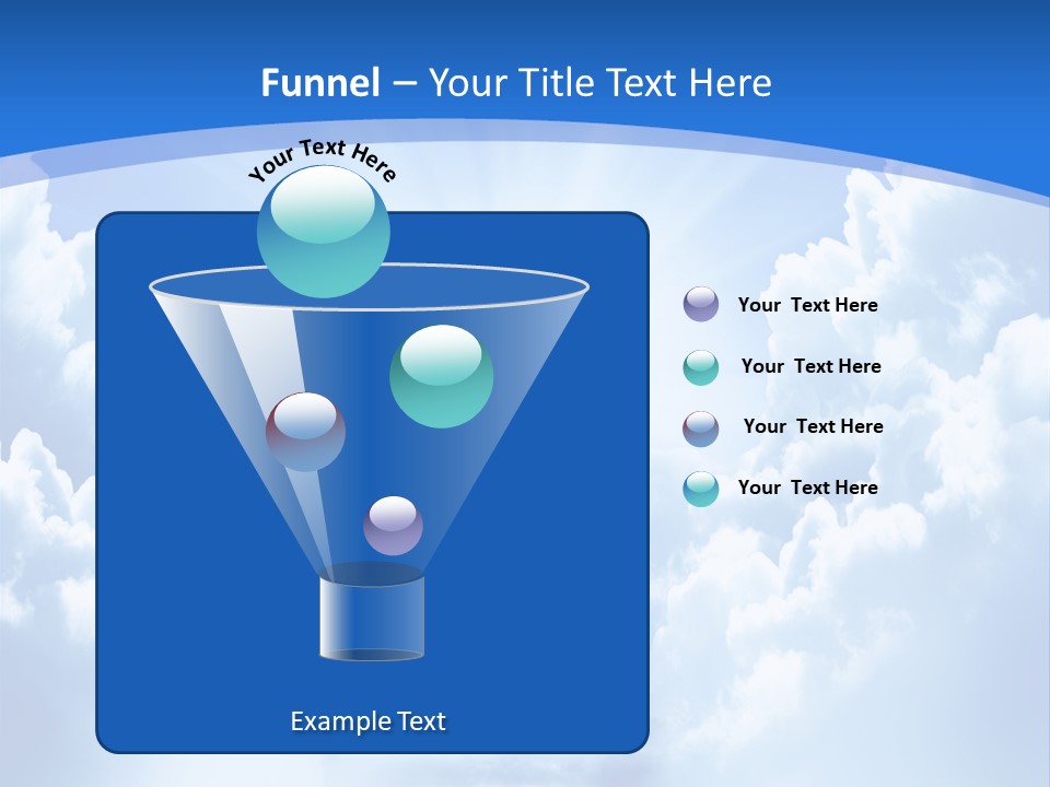 A Stairway Leading To The Sky With Clouds In The Background PowerPoint Template